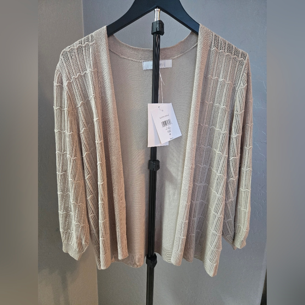 Open Front Cardigan  Lightweight Knit 100% Viscose NWT